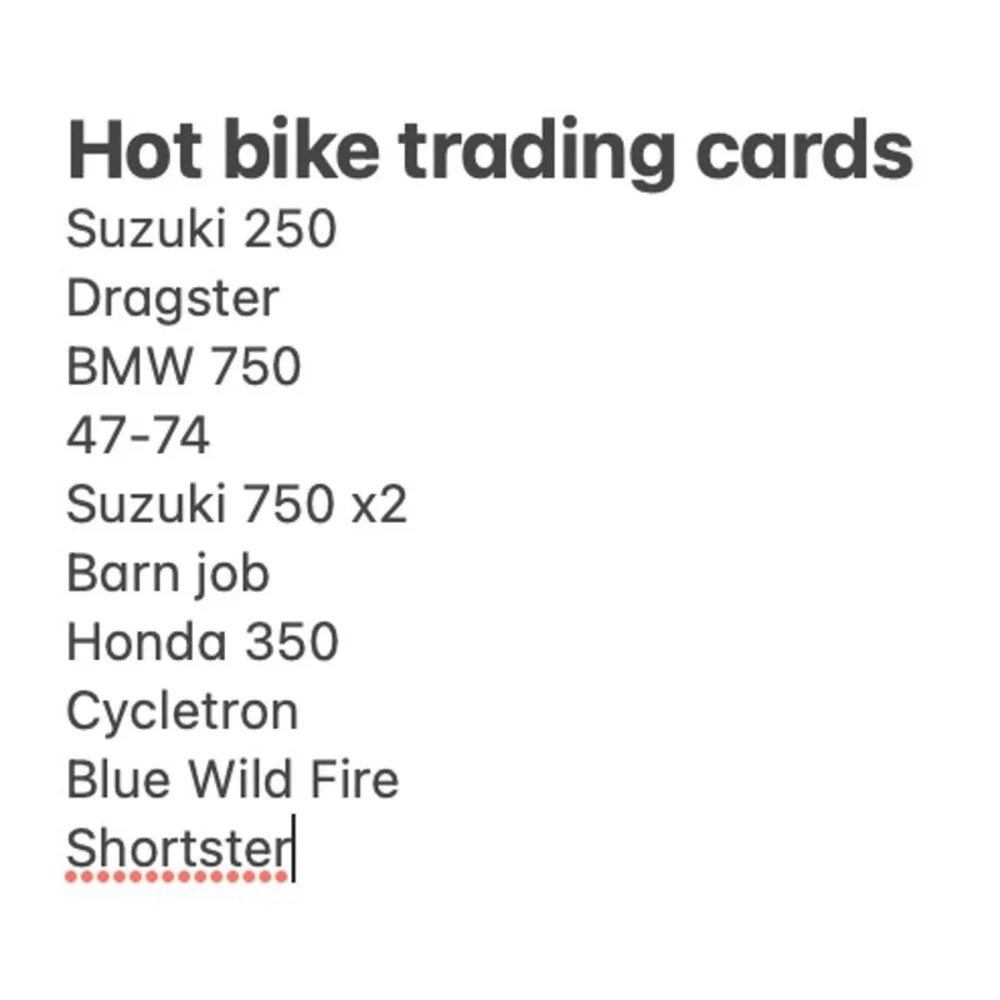 Vintage Hot Bike Street Chopper Trading Cards‎ Lot 11 Suzuki Honda BMW Harley